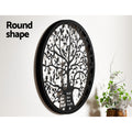 Artiss Metal Wall Art Tree of Life Leaf Round Frame Hanging Decor