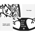 Artiss Metal Wall Art Tree of Life Leaf Round Frame Hanging Decor