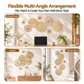 Artiss 8 Pieces Gold Metal Wall Decor Set 3D Starburst Round Disc Sculptures Flexible DIY Layout