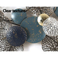 Artiss Metal Wall Art Hanging 132cm Blue Leaf Circles Sculpture