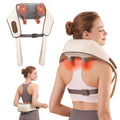 Livemor Neck Massager with Heat Pillow Shiatsu Shoulder Back Massager Pain Relief Tissue Kneading