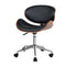 Artiss Wooden Office Chair Leather Seat Black