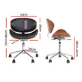 Artiss Wooden Office Chair Leather Black