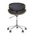 Artiss Wooden Office Chair Leather Black