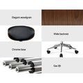 Artiss Wooden Office Chair Leather Black