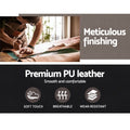 Artiss Wooden Office Chair Leather Black