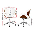 Artiss Wooden Office Chair Leather White