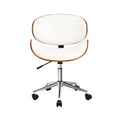 Artiss Wooden Office Chair Leather White