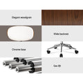 Artiss Wooden Office Chair Leather White