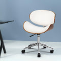 Artiss Wooden Office Chair Leather White