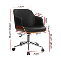 Artiss Wooden Office Chair Fabric Black
