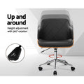 Artiss Wooden Office Chair Fabric Black