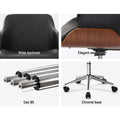 Artiss Wooden Office Chair Fabric Black