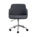 Artiss Office Chair Wooden Fabric Seat Grey