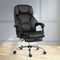 Artiss Executive Office Chair Black Leather Footrest