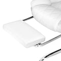 Artiss Executive Office Chair White Leather Footrest