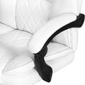 Artiss Executive Office Chair White Leather Footrest