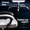 Artiss Executive Office Chair White Leather Footrest