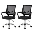 Artiss Mesh Office Chair Mid Back Black 2 Pack