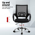 Artiss Mesh Office Chair Mid Back Black 2 Pack