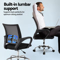 Artiss Mesh Office Chair Mid Back Black 2 Pack