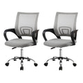 Artiss Mesh Office Chair Mid Back Grey x2