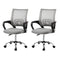 Artiss Mesh Office Chair Mid Back Grey x2