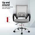 Artiss Mesh Office Chair Mid Back Grey x2