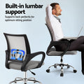 Artiss Mesh Office Chair Mid Back Grey x2