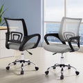 Artiss Mesh Office Chair Mid Back Grey x2