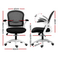 Artiss Mesh Office Chair Mid Back Black