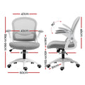 Artiss Mesh Office Chair Computer Gaming Desk Chairs Work Study Mid Back Grey