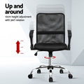 Artiss Mesh Office Chair Mid Back Black 2 Pack