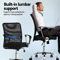 Artiss Mesh Office Chair Mid Back Black 2 Pack