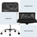 Artiss Mesh Office Chair Mid Back Black 2 Pack