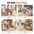 Artiss Executive Office Chair Leather Tilt Beige