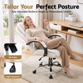 Artiss Executive Office Chair Leather Tilt White