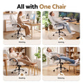 Artiss Executive Office Chair Leather Tilt White