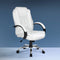 Artiss Executive Office Chair Leather White Tilt