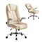 Artiss Executive Office Chair Leather Beige Tilt