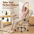 Artiss Executive Office Chair Leather Beige Tilt