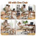 Artiss Executive Office Chair Leather Beige Tilt