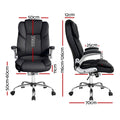 Artiss Executive Office Chair Black Leather Tilt