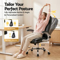 Artiss Executive Office Chair Black Leather Tilt