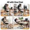 Artiss Executive Office Chair Black Leather Tilt