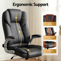 Artiss Executive Office Chair Black Leather Tilt