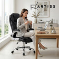 Artiss Executive Office Chair Black Leather Tilt