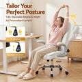 Artiss Executive Office Chair PU Leather Flip-up Arms Recline Gaming Chair White