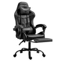 Artiss Gaming Office Chair Grey Leather Executive Footrest