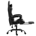 Artiss Gaming Office Chair Grey Leather Executive Footrest